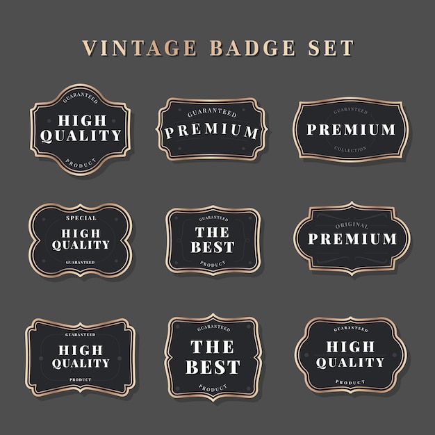 Free vector vintage label collection