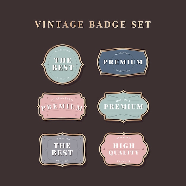 Free vector vintage label collection