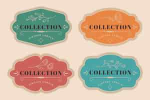 Free vector vintage label design collection