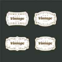 Vettore gratuito collezione di design di etichette vintage