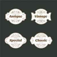 Free vector vintage label design collection