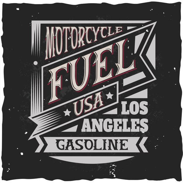 vintage label design with lettering composition on dark
