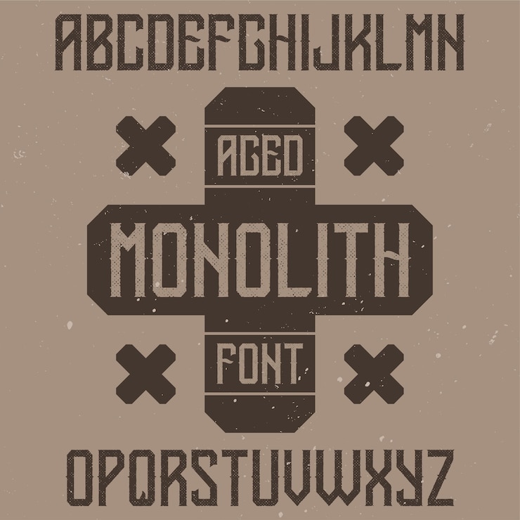 Free Vector vintage label font named monolith
