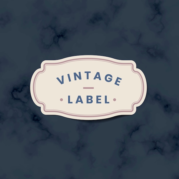 Free vector vintage label sticker decorated with roses on vector