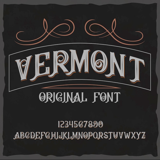 Free vector vintage label typeface called 