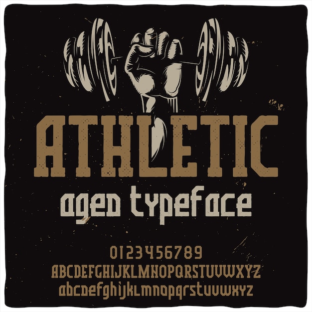 Free vector vintage label typeface named 