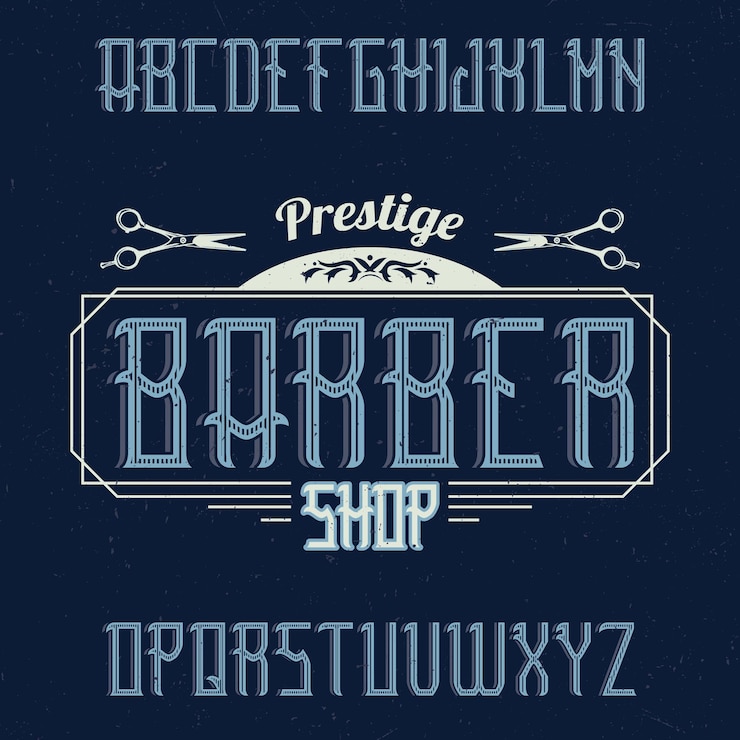 無料Vector barbershopという名前のビンテージラベル書体。