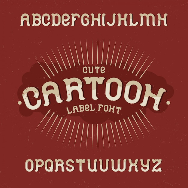 Vintage label typeface named Cartoon. Good font to use in any vintage labels or logo.