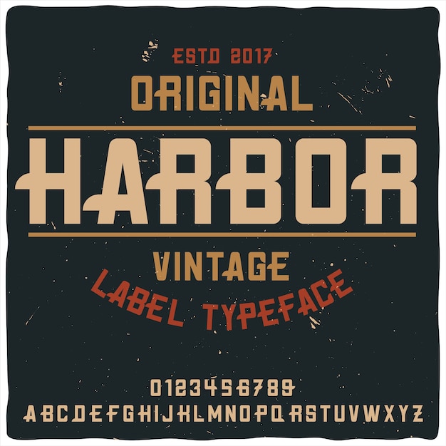 Free vector vintage label typeface named 