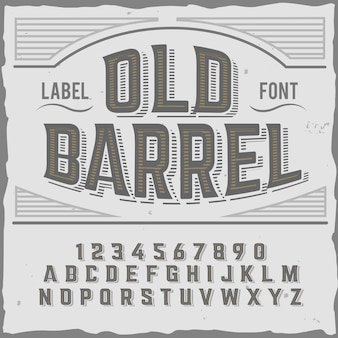 Vintage Label Typeface Named 