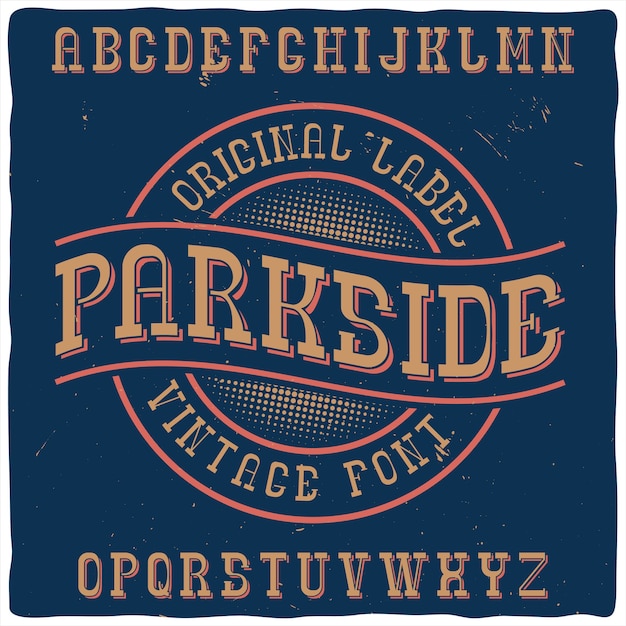 Free vector vintage label typeface named 