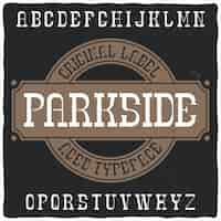 Free vector vintage label typeface named 