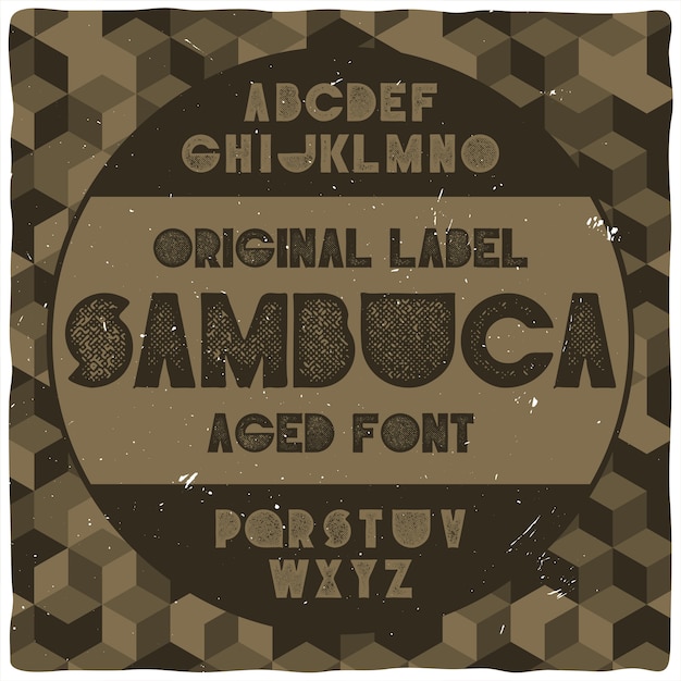 Free vector vintage label typeface named 