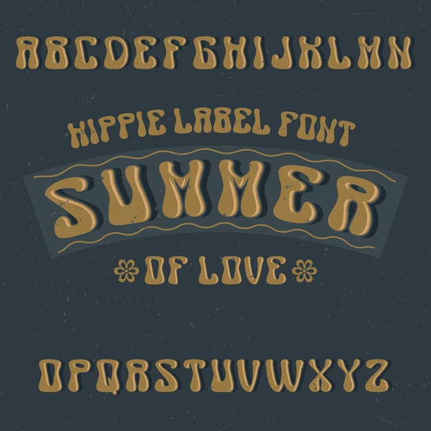 Vintage label typeface named Summer.