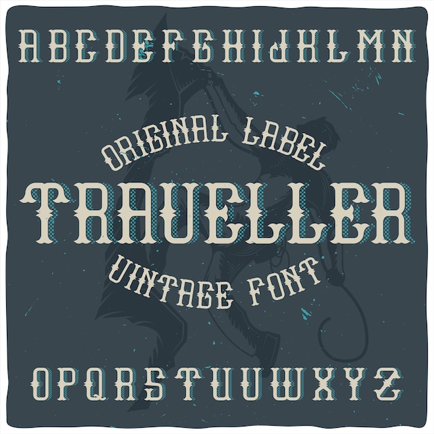 Free vector vintage label typeface named 