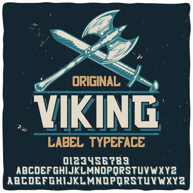 Free vector vintage label typeface named 