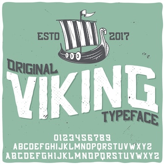 Carattere tipografico etichetta vintage denominato 