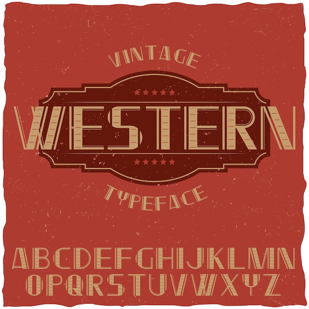 Free vector vintage label typeface named whiskey.