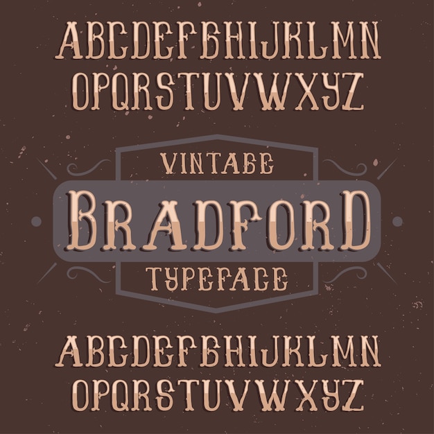 Бесплатное векторное изображение Старинный шрифт этикетки