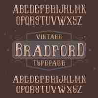 Free vector vintage label typeface