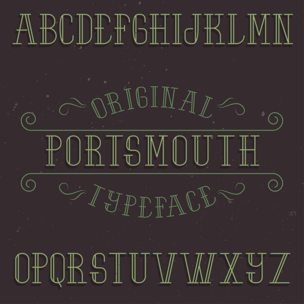 Vintage label typeface