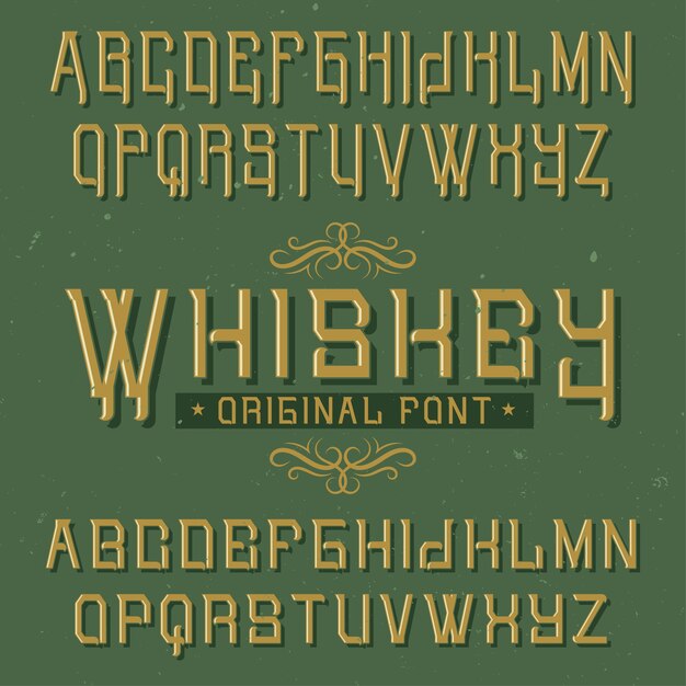 Free vector vintage label typeface