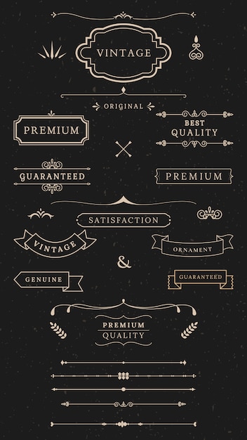 Free vector vintage labels and banners