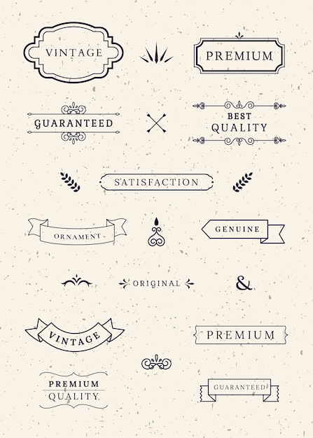 Free vector vintage labels and banners