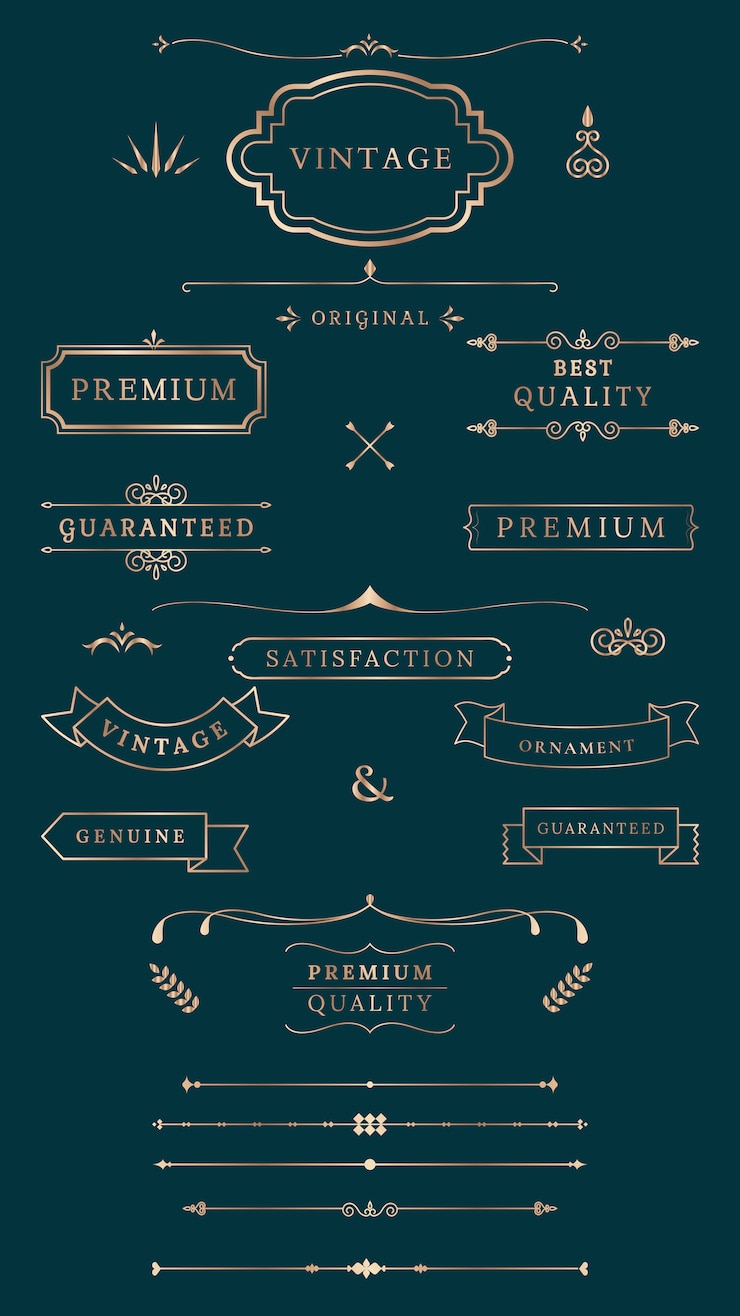Free Vector vintage labels and banners