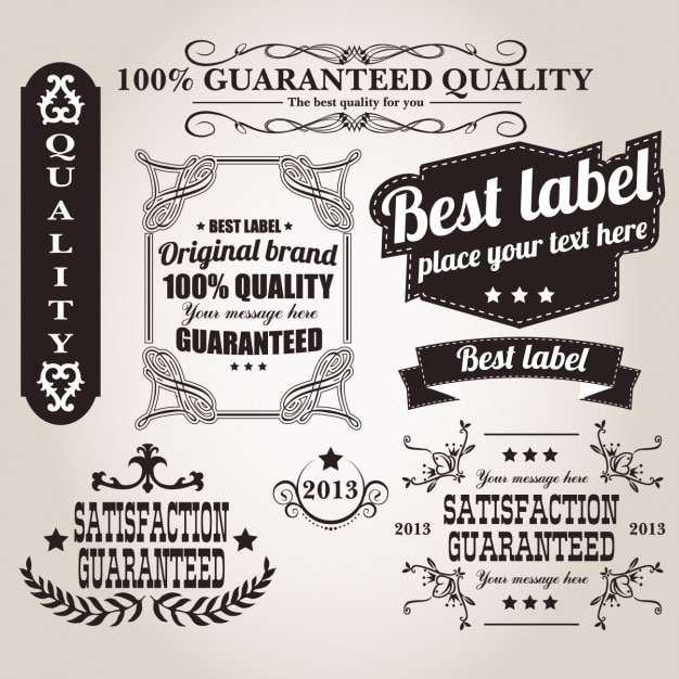 Free vector vintage labels collection