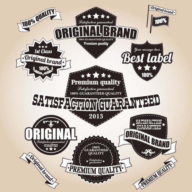 Free vector vintage labels collection