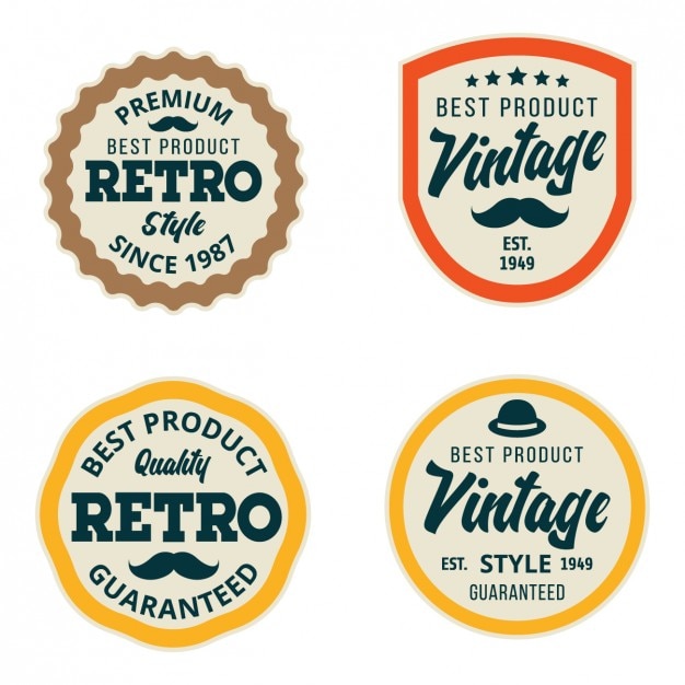 Free vector vintage labels collection