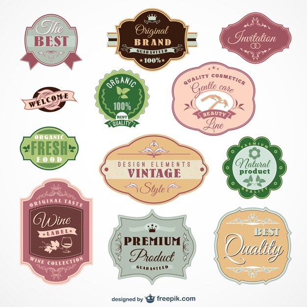vintage labels pack