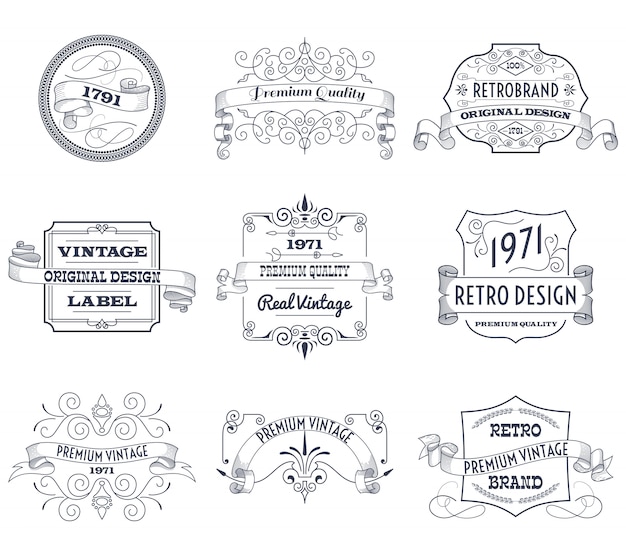 Free vector vintage labels set