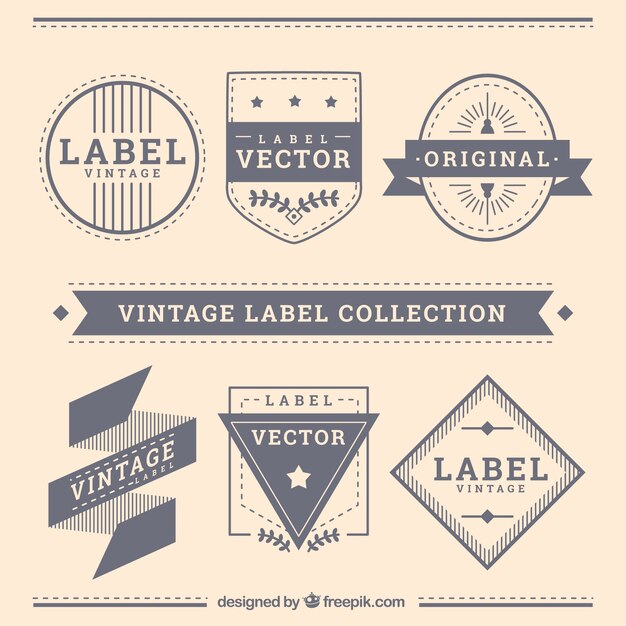 Vintage labels set