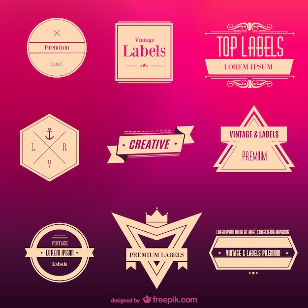 Free vector vintage labels