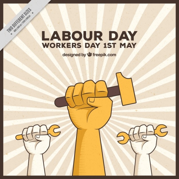 Free vector vintage labor day background