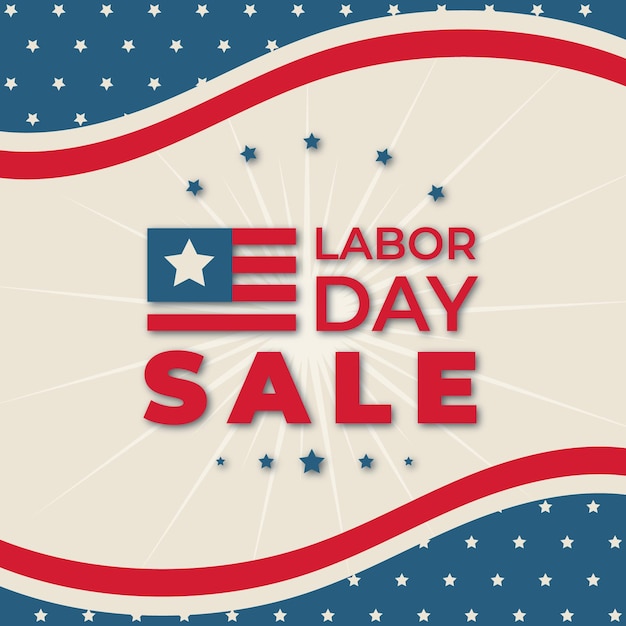 Free vector vintage labor day sale usa