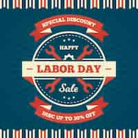 Free vector vintage labor day sale