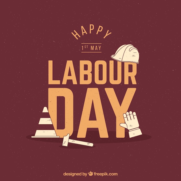 Free vector vintage labour day background