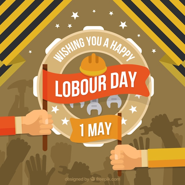 Free vector vintage labour day background