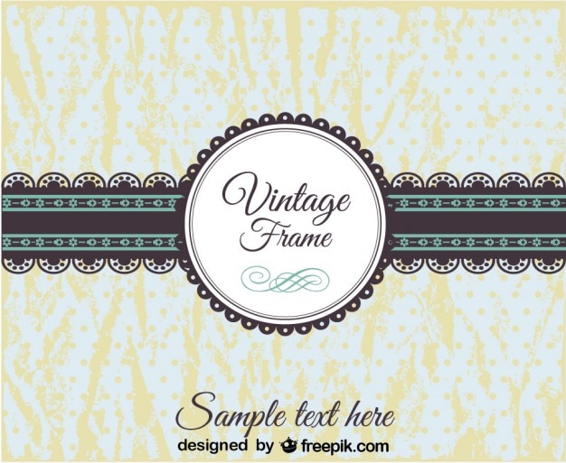 Vintage lace banner and badge design