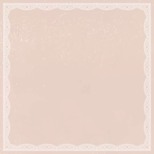 Бесплатное векторное изображение Винтаж кружева фон рамки, розовый дизайн вязания крючком вектор