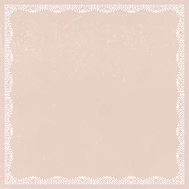 Free vector vintage lace frame background, pink crochet design vector