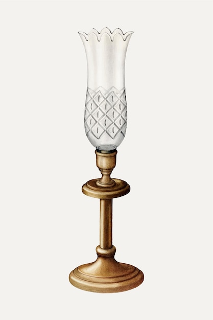 Винтажная лампа векторная иллюстрация, ремикс из работы Уолтера Г. Капуоццо