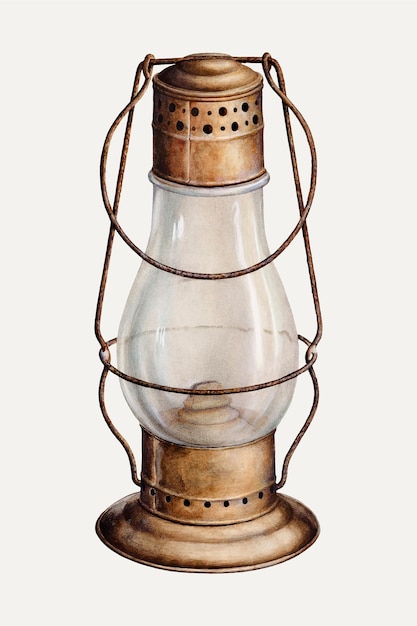 Free vector vintage lantern vector illustration, remixed from the artwork by samuel w. ford