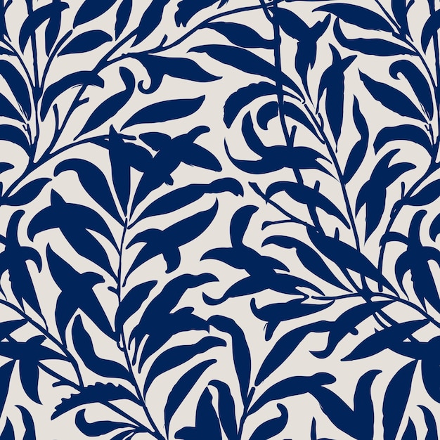 Vintage leaf seamless pattern background