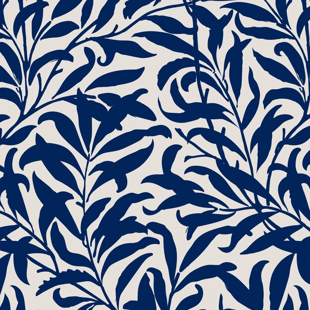 Vintage leaf seamless pattern background