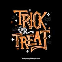 Free vector vintage lettering of trick or treat