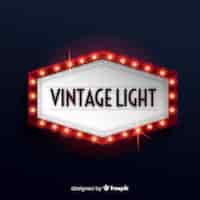 Free vector vintage light billboard